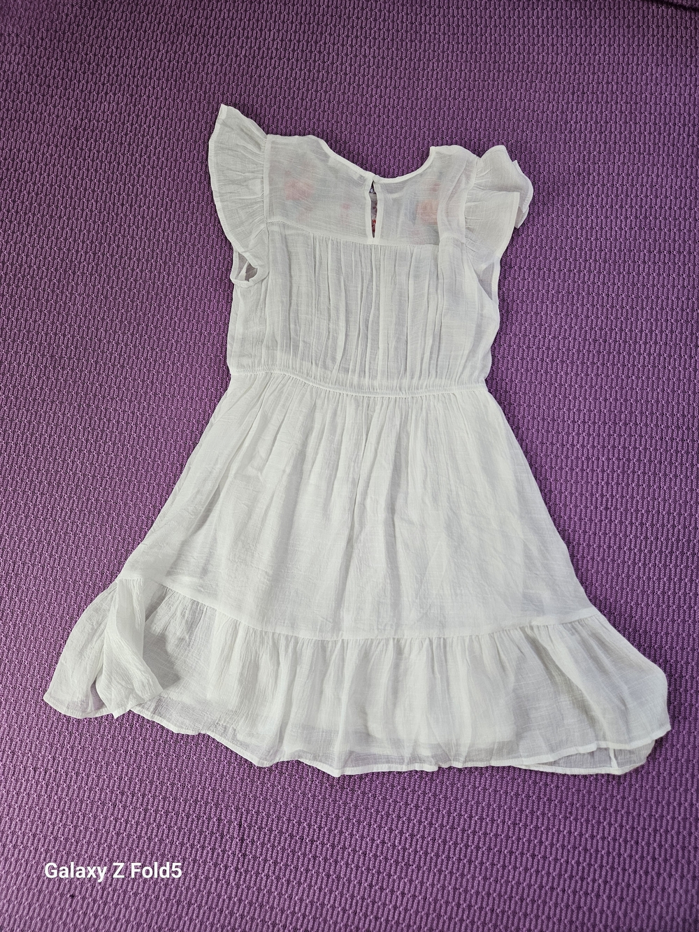 mine White Embroidered Flutter-Sleeve Mini Dress - Picture 8 of 10